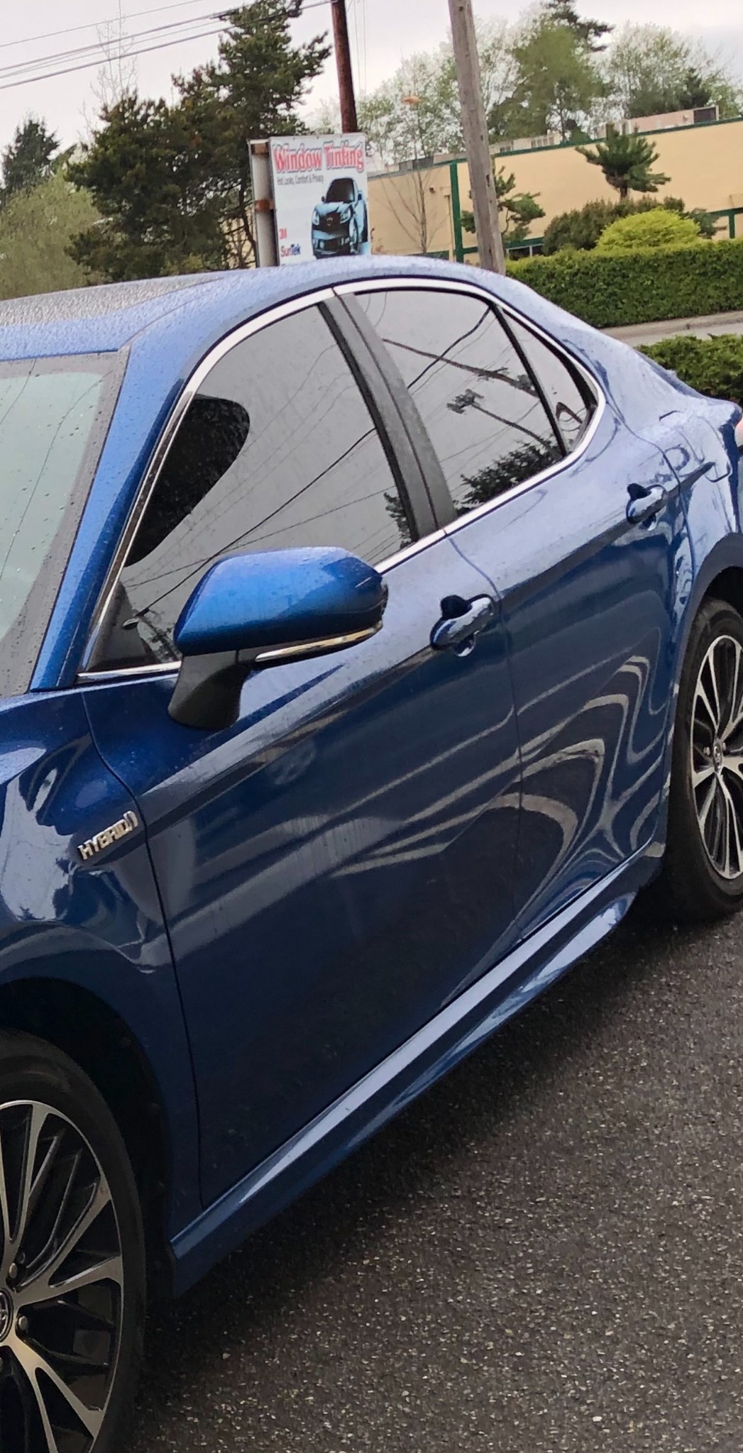 After repair - door panel and paint match restored